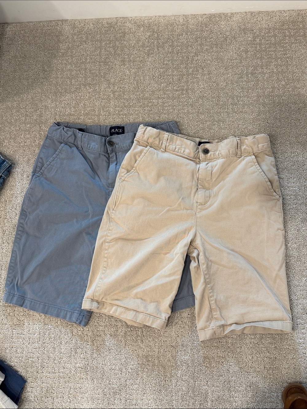 The Children's Place Boys khaki and Blue chino Shorts